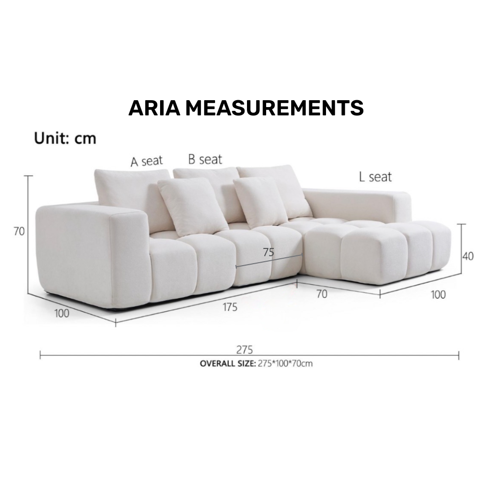 Aria L-Shape Premium Modular Sofa