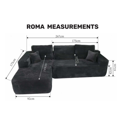 Roma Premium L-Shape Modular Sofa